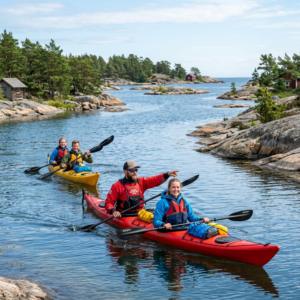 Kajakrejse svensk skærgård – guidet kajaktur mellem øer og klipper