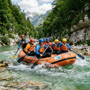 Riverrafting soca dalen slovenien – guidet rafting i Bovec på Soča-floden
